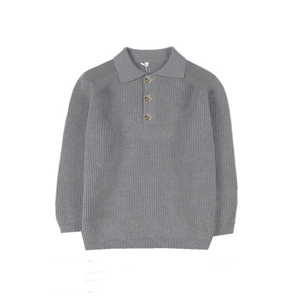 FF Boy Collar Grey Sweater