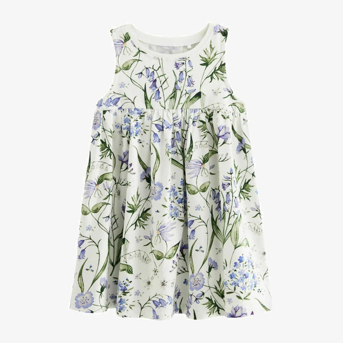 NXT Girl White Flower Printed Frock