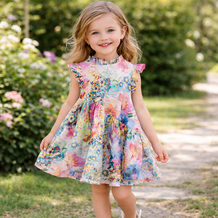 NXT Girl ColorFul Flower Printed Frock