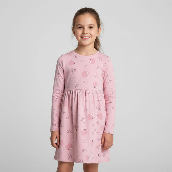 SIN SAY Girl Apple Printed Full Sleeves Frock