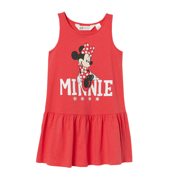 HM Girl Red Minnie Mouse Print Frock