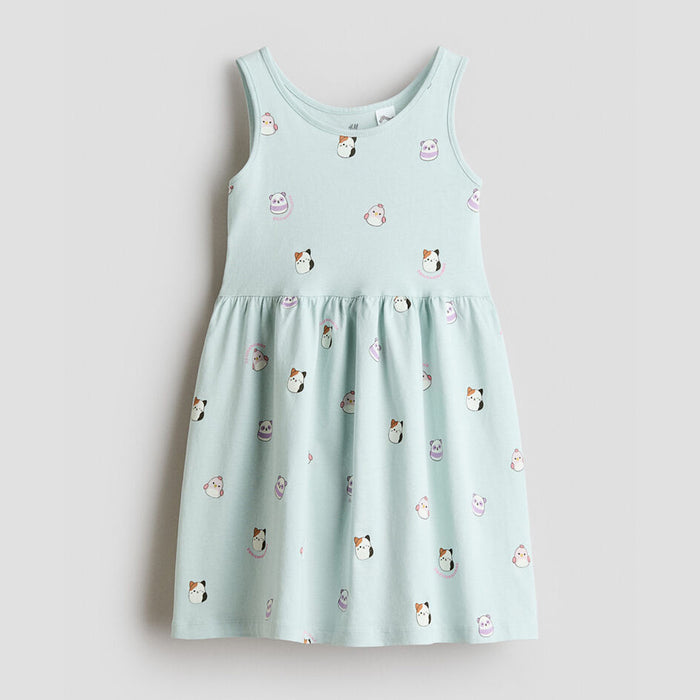 HM Girl See Green Printed Dress
