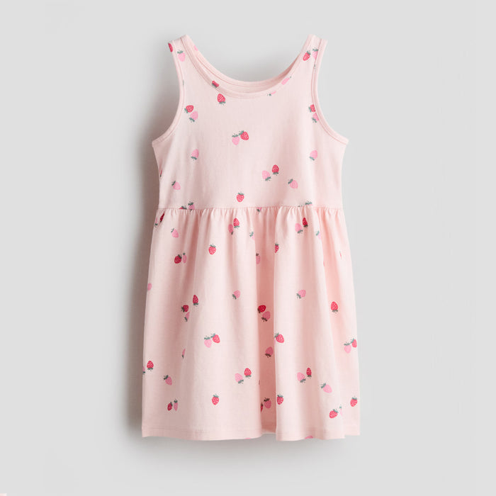 HM Girl Strawberry Printed Sleeveless Frock