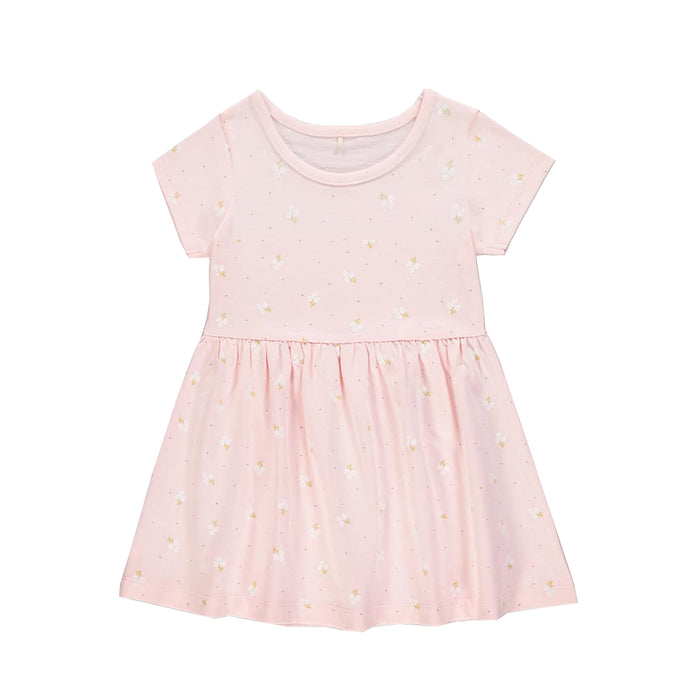 GRG Girl Pink Floral Printed Frock