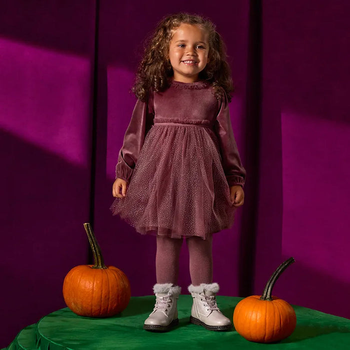 CC Brown Girl Frock With Glittrish Net