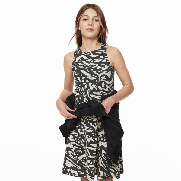 HM Girl Cream Patterned Frock