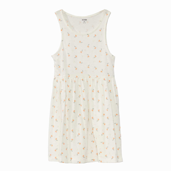 Girl White color Flower Printed Frock