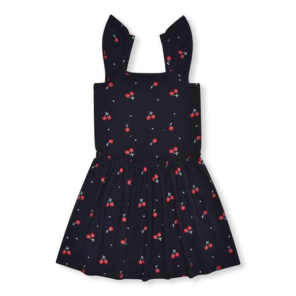 KIA BI Girl Navy Blue Chery Design Frock