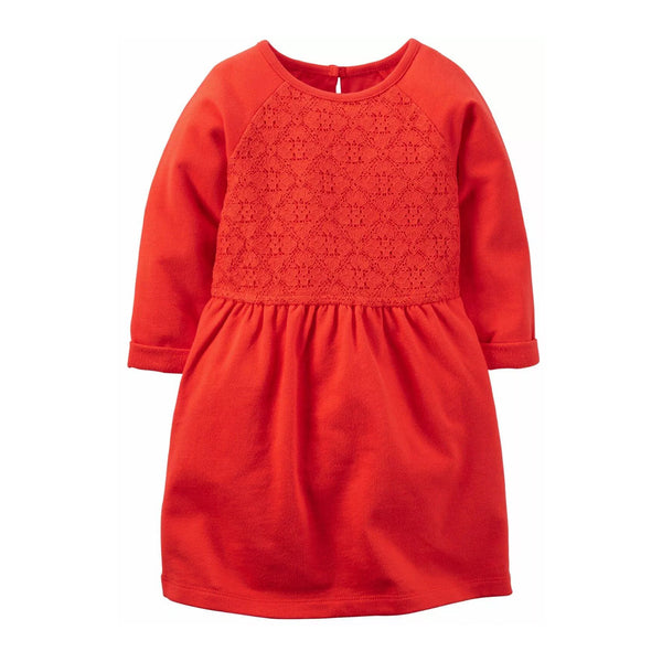 CAR TERS Girl Red Color Terry Frock