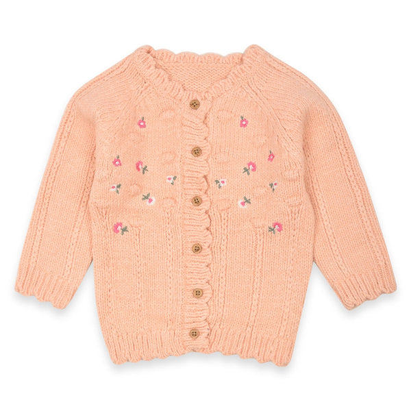 FF Girl Floral Embroidered Cardigan