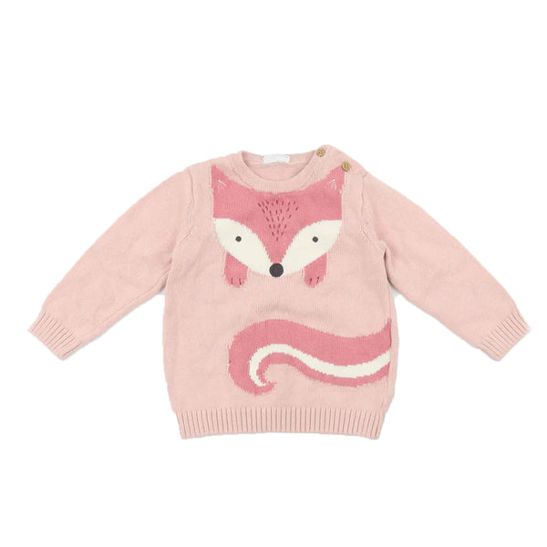 FF Girl Pink Wolf Pullover Sweater