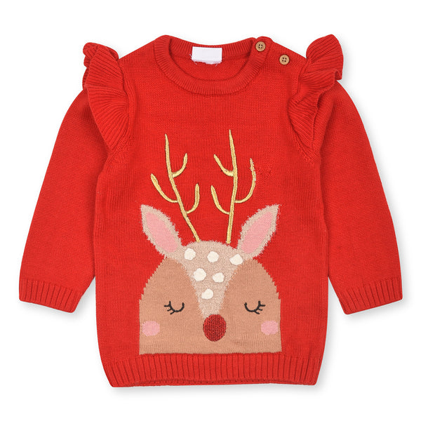 FF Red Reindeer Knitted Jumper