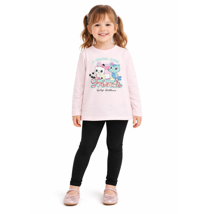 Girl Baby Pink Gabbys Dollhouse Character Printed Full Sleeves Shirt