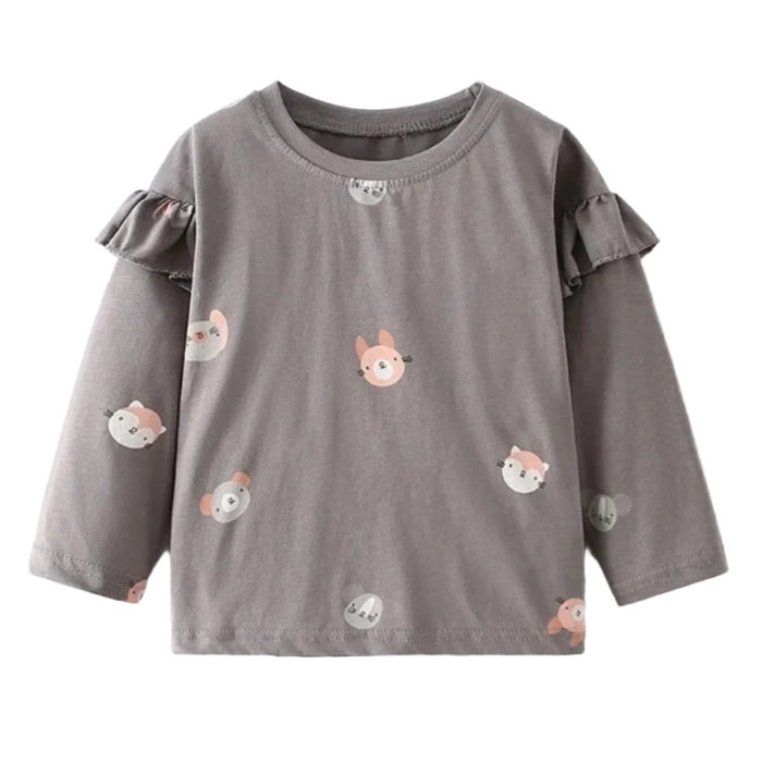 NXT Girl Bear Face Printed Full Sleeves T Shirt