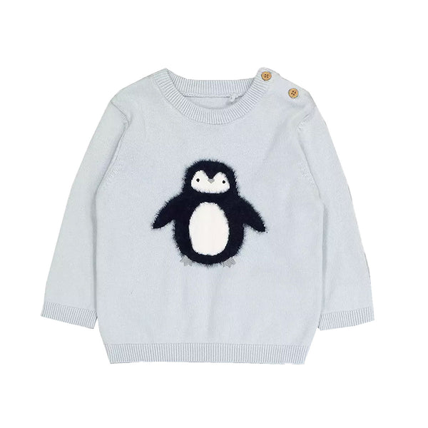 TU Blue Penguin Knitted Sweater