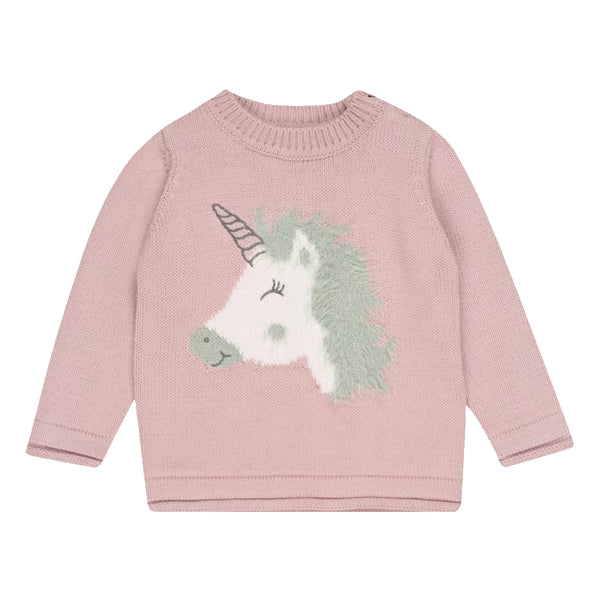 BL SEVEN Girls Sweater With Unicorn Face