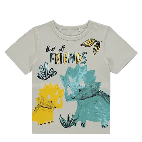 GERG Short Sleeves Best Of Friends Dinosaur T-Shirt - TinyTikes.pk