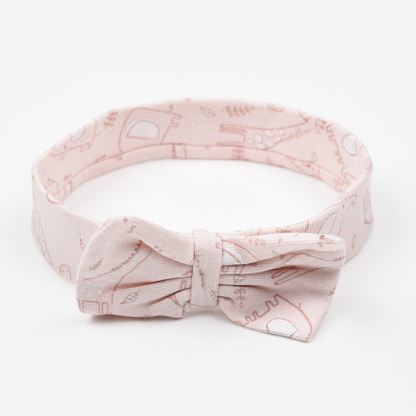 Pink Bow Elastic Hairband