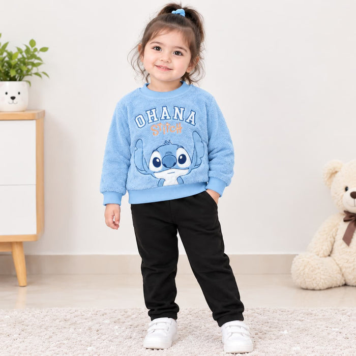 DSN Girl Blue Ohana Printed Sweat Shirt