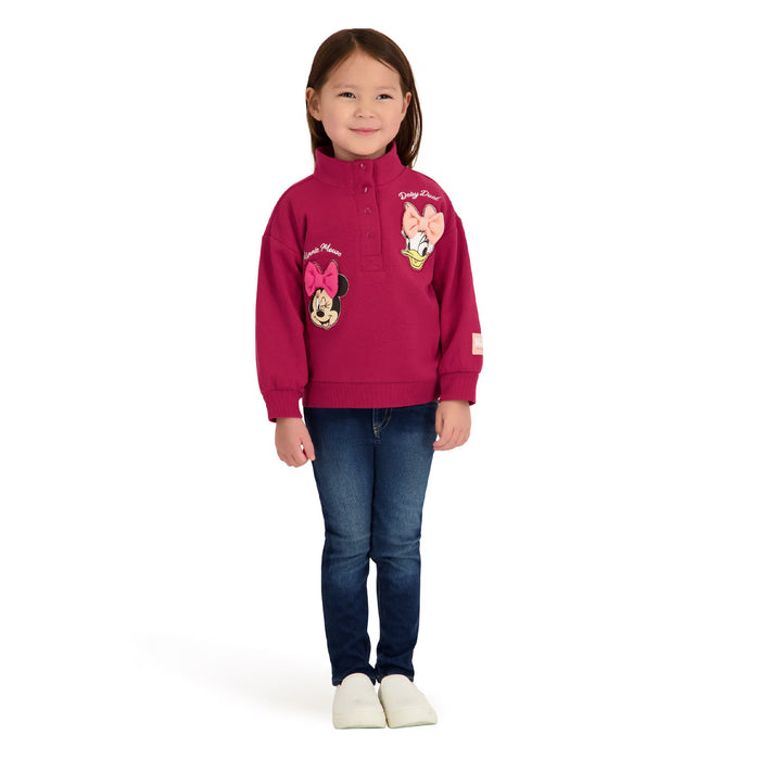 Minnie Mouse Toddler Girl Quarter Snap Pullover