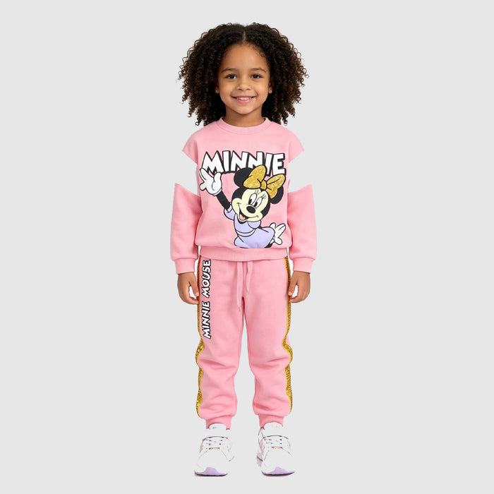 DSNY Girl Minnie Mouse Sequence Inner Fleece 2 Piece Set