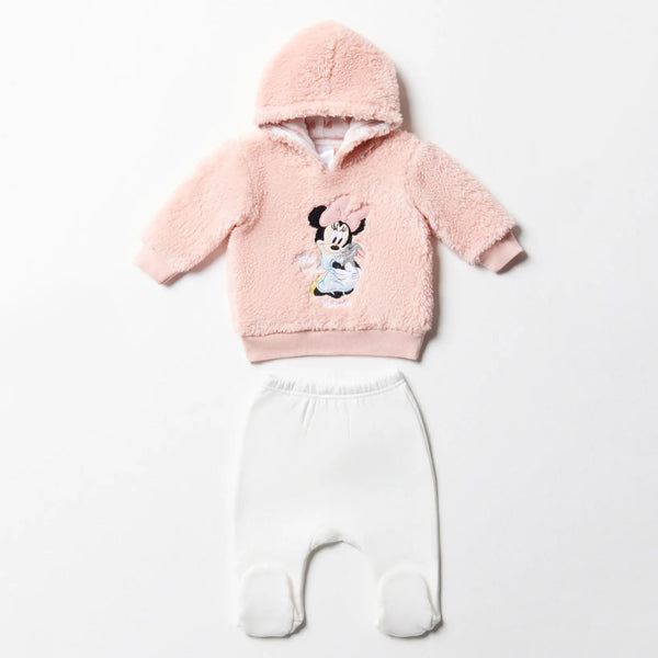 DIS BY Girl T Pink Minnie Mouse Embroidery Two Piece Set