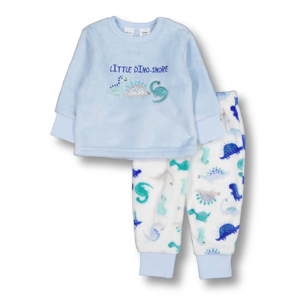 BY BRY Sky Blue Color Dino Embroidery Two Piece Set