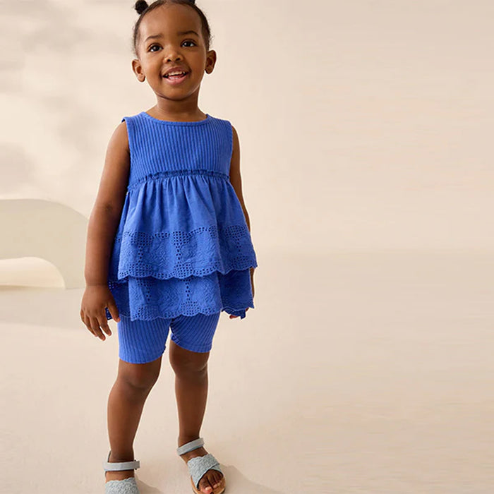 NXT Girl Blue Chicken Kari Top Frock With Shorts