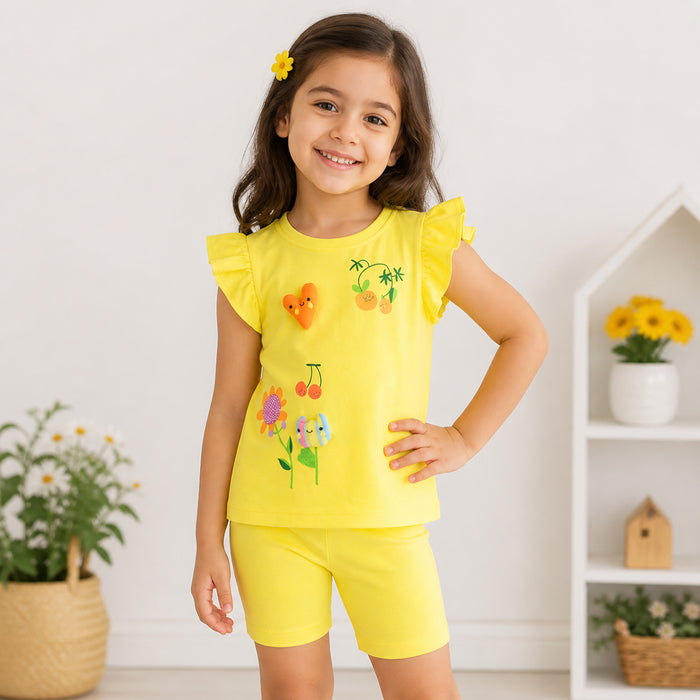 NXT Girl Yellow Paded Fruit Characters Two Piece Set