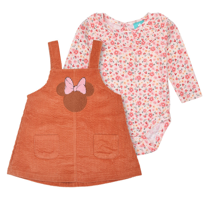 DIS BY Girl Orange Minnie Mouse Face Design Two Piece Set