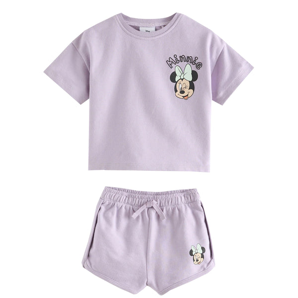 ZR Girl Move Two Piece Minnie Mouse Front Back Printed With Short