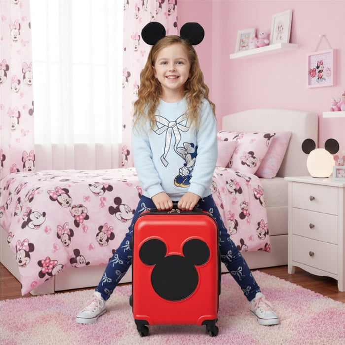 Girl Sky Blue Embroidery With Micky Mouse Two Piece Set