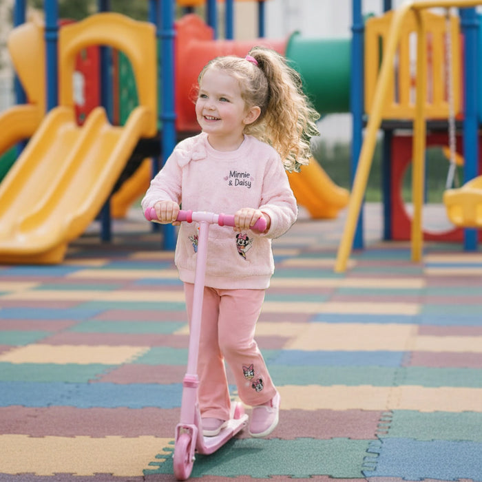 DSN Girl Pink Micky Embroidery Two Piece Set