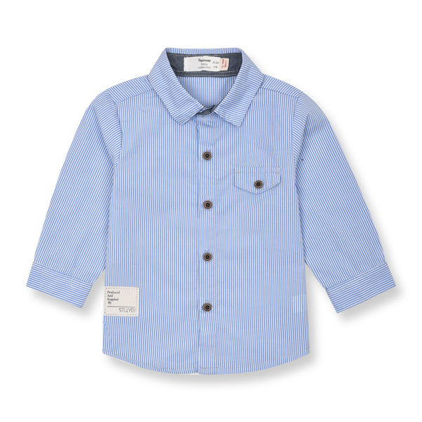 Boy Blue Lining Casual Dress Shirt