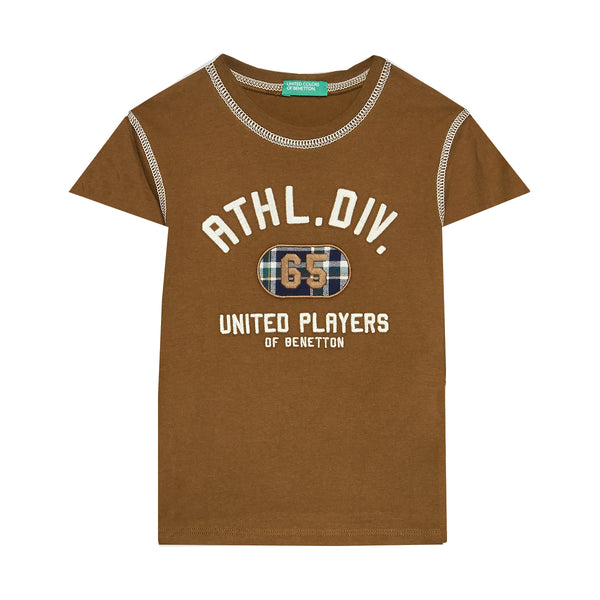 UNCFB Boy Brown 65 Embroidery T-Shirt
