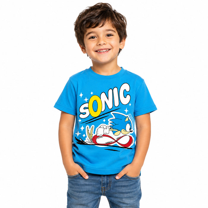SNC Boy Blue Sonic Printed T-Shirt