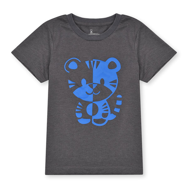 MC Boy Grey Tiger Baby Design T-Shirt