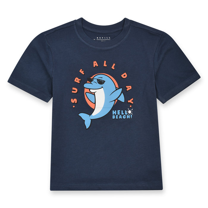 Boy Blue Dolphin Design T-Shirt