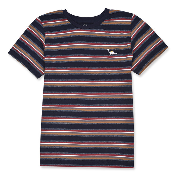 KC7 Boy Multi Lining Dino Embroidery T-Shirt