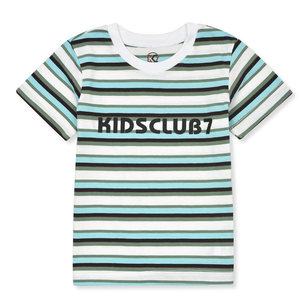 KC7 Boy Kids Club7 Printed Multi Lining T-Shirt