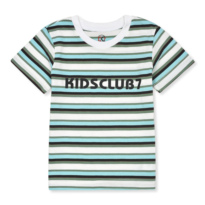 KC7 Boy Kids Club7 Printed Multi Lining T-Shirt
