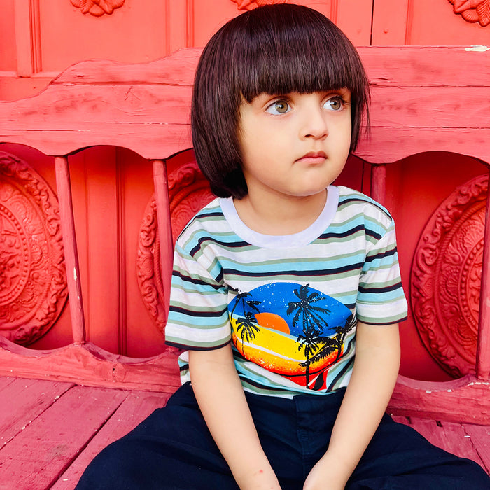 KC7 Boy Tree Printed Multi Lining T-Shirt