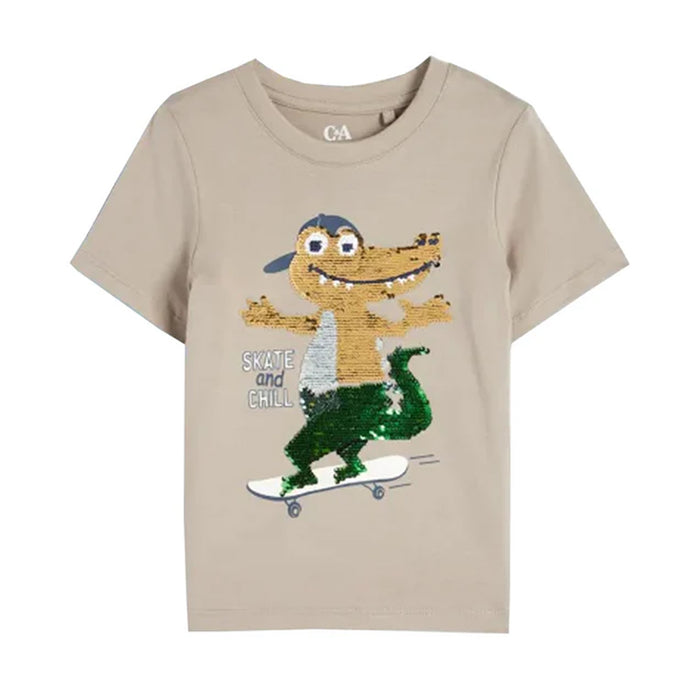 CA Boy Alligator Sequence  Green T-Shirt