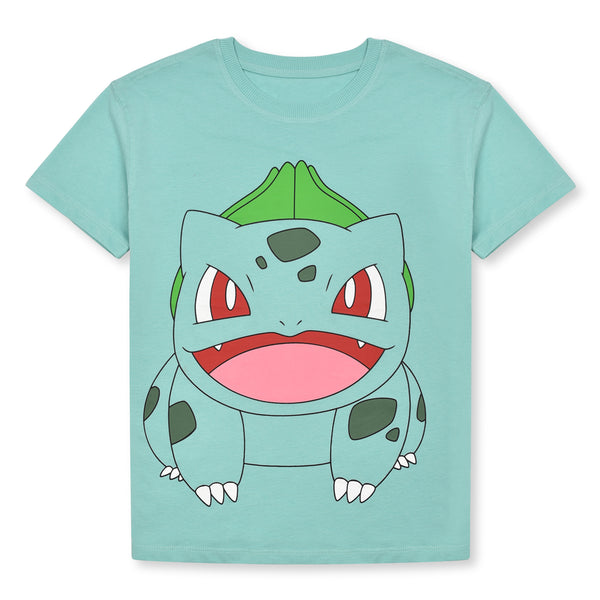 Boy Sea Green Pokémon Character Print T-Shirt