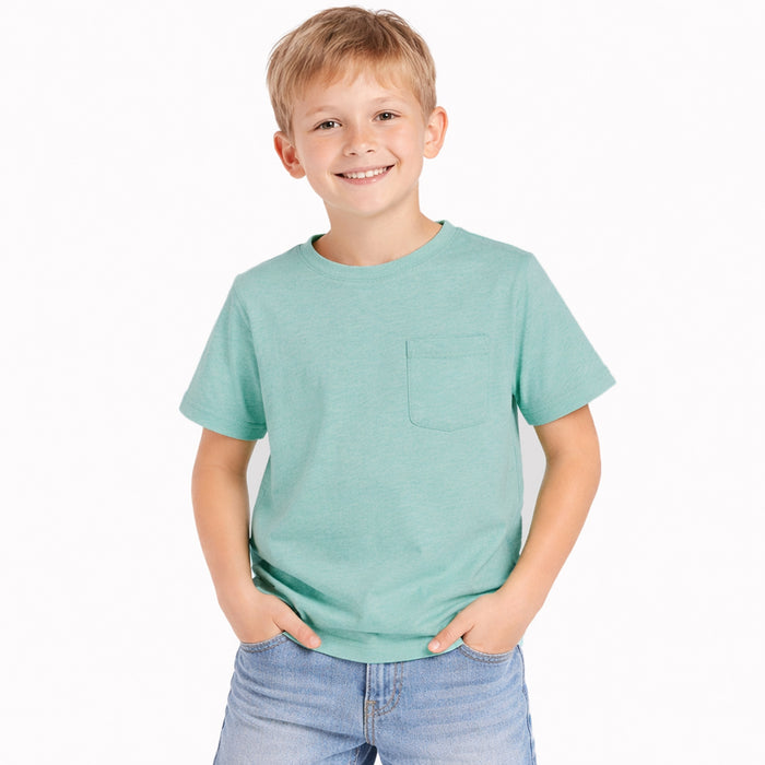 Boy Green Front Pocket T-Shirt