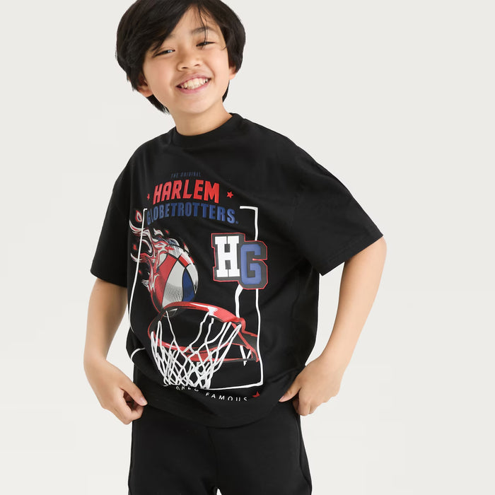 Boy Harlem Globetrotters Basketball Printed T-Shirt