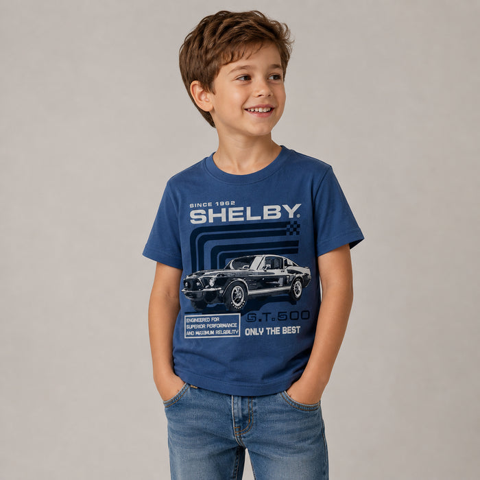 Boy Shelby Printed Blue T-Shirt