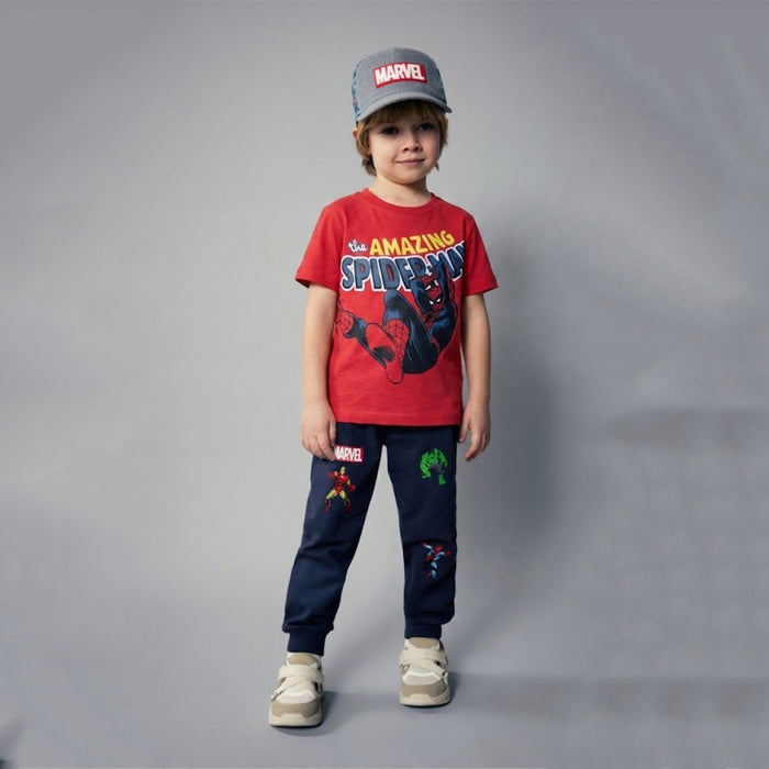 MAR VEL Maroon Spiderman printed T-Shirt