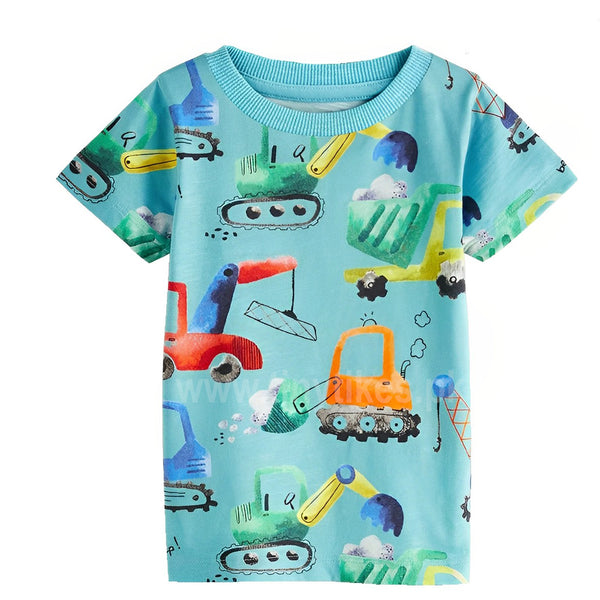 NXT Boy Sky With Truck Printed Jersey T-Shirt