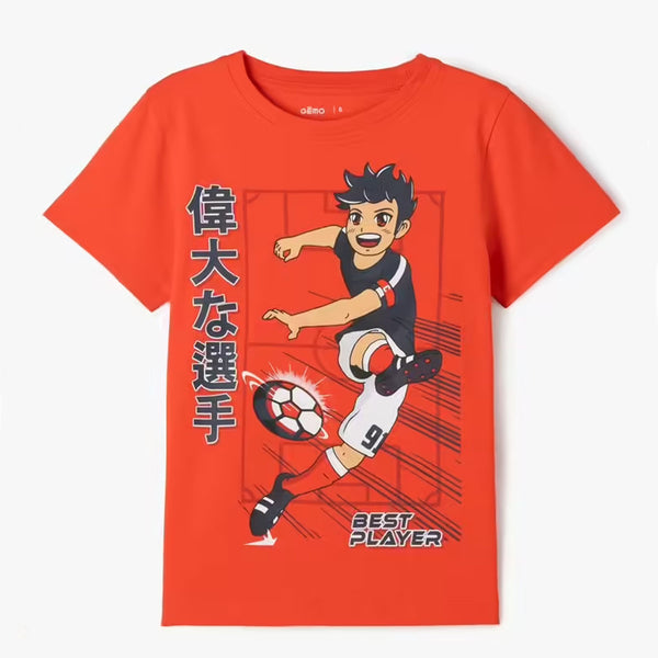 GMO Boy Red Best Player Print T-Shirt